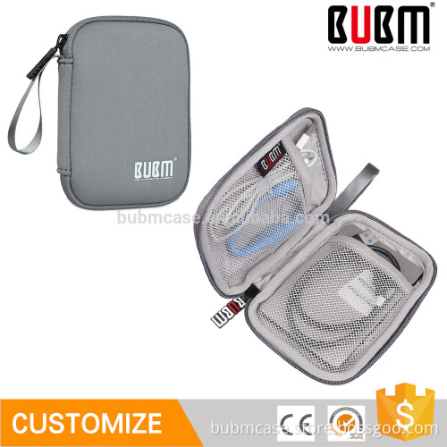 BUBM portable hard disk drive soft bag shockproof travel storage bags for external hard drive HDD battery charger carry case